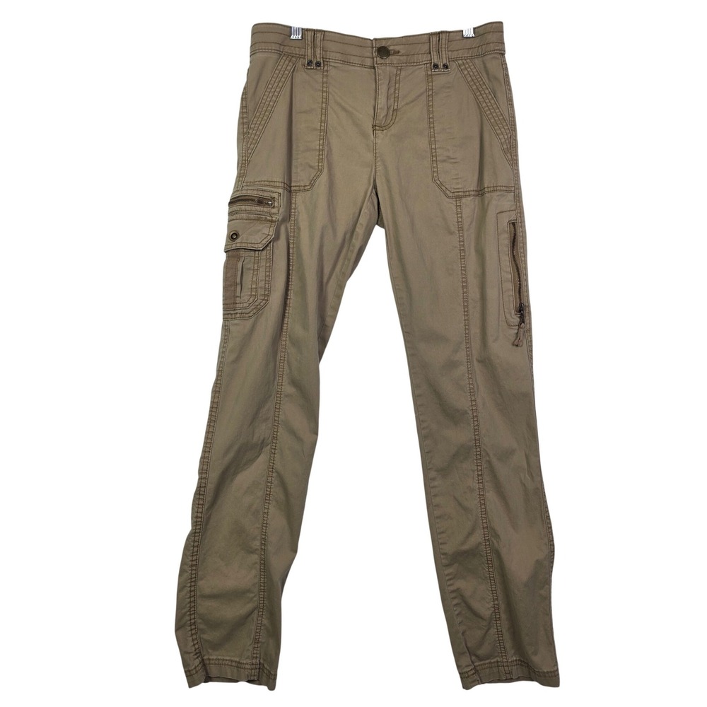 Natural Reflections Womens‎ Size 2 Tan Cargo Utility Pants Gorpcore Hiking